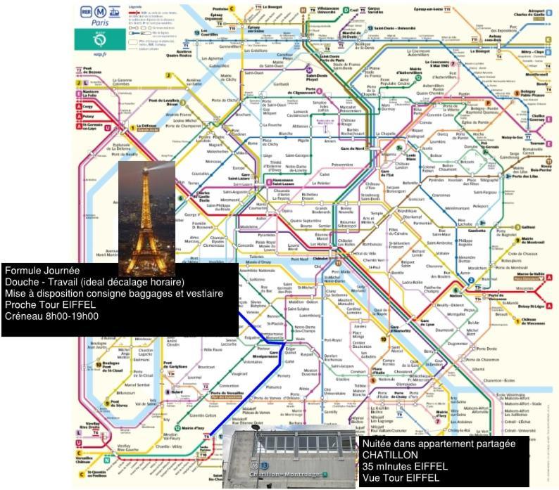 Eiffel Citea Access Dayroom Espace Paris Sans Nuitee Et Chambre Partagee Chatillon Nuitee -- Repos Journee Ou Espace Travail 8-19H Proche Tour Eiffel Ou Usage Bureau A L'Heure En Journee -- Nuitee Chatillon Avenue Париж Экстерьер фото